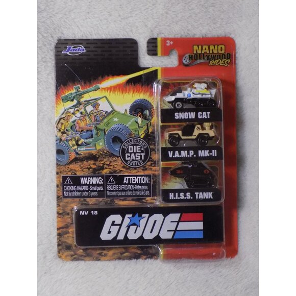 Jada Toys Nano Hollywood Rides GI Joe NV18 Set Of 3 Die-cast Vehicles NEW - Picture 2 of 4